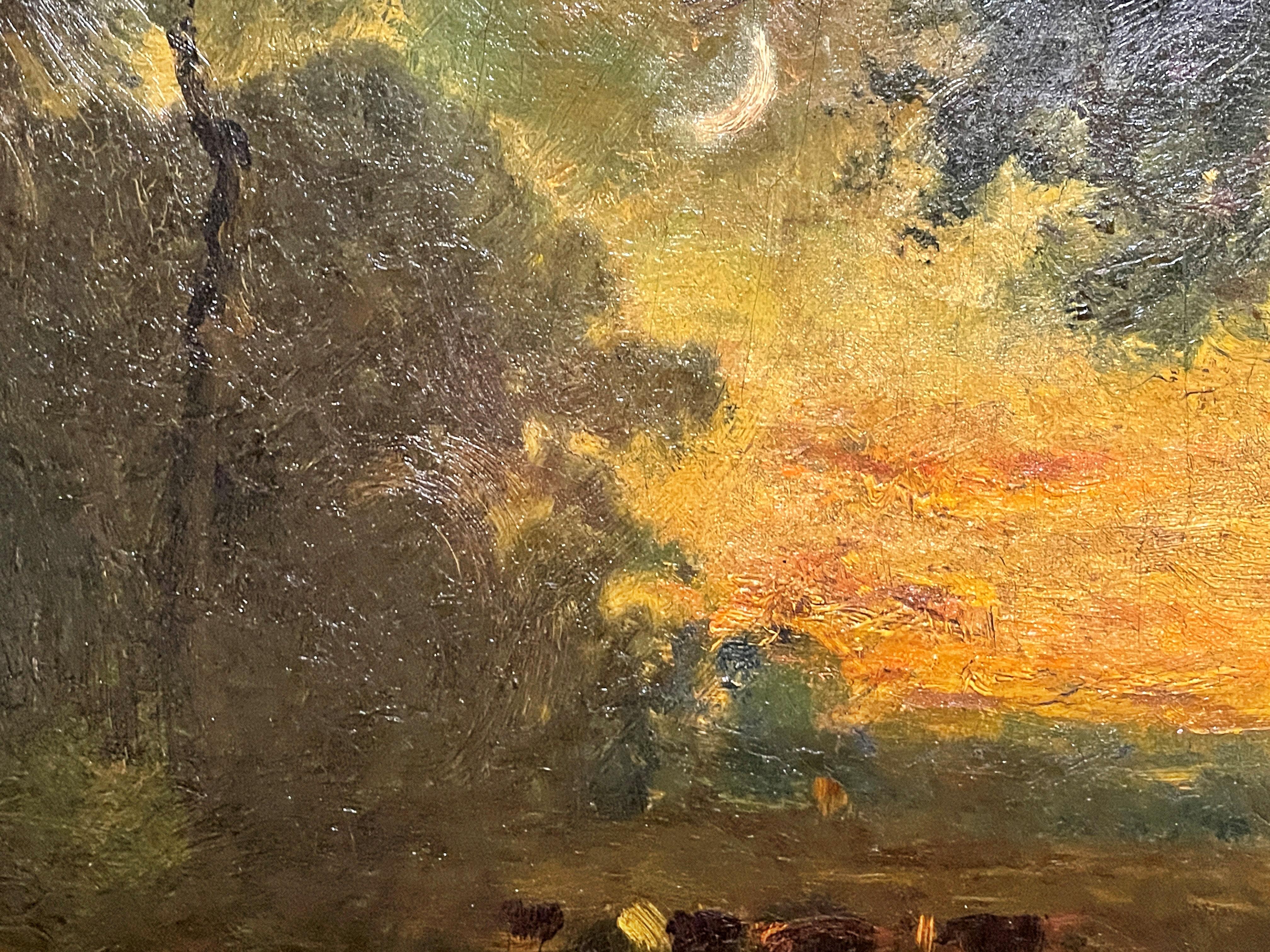 « Last Light, Landscape at Sunset », William Keith, tonaliste californien, forêt en vente 2