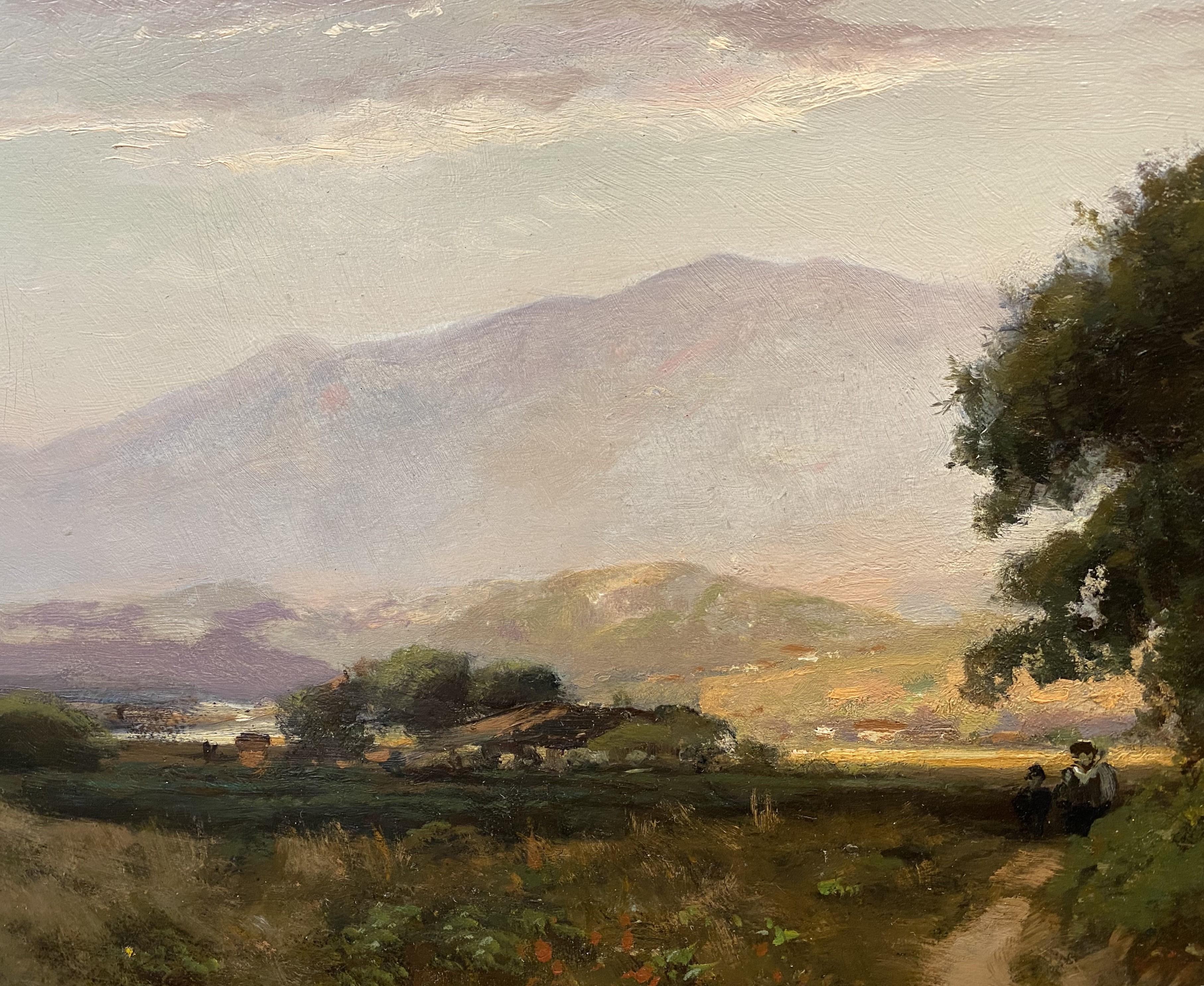 Mont Tamalpais, Marin County, Californie - Tonalisme Painting par William Keith