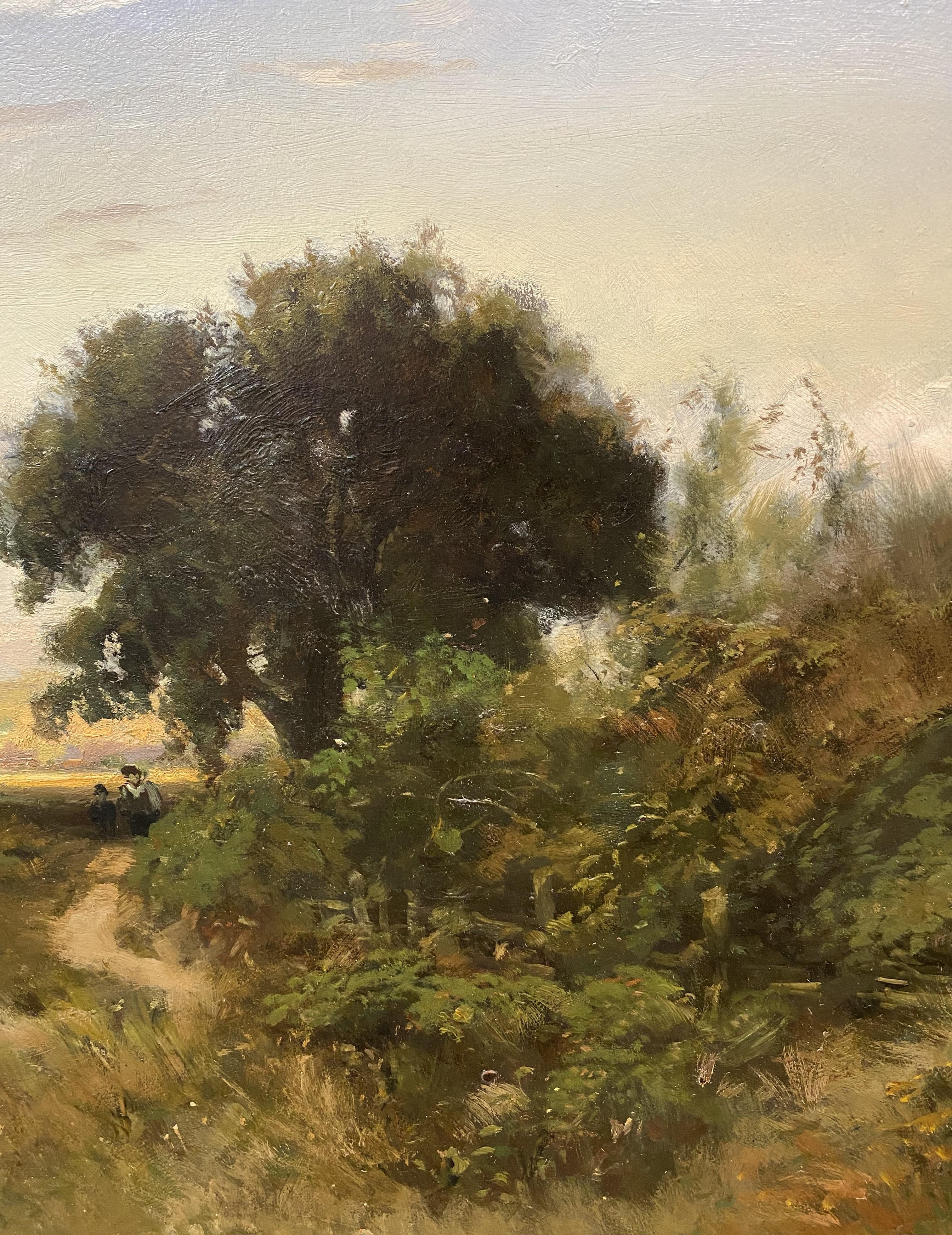 Mont Tamalpais, Marin County, Californie - Marron Landscape Painting par William Keith