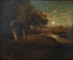 "The Oaks by Moonlight, California" William Keith, Scottish-American, Tonalism