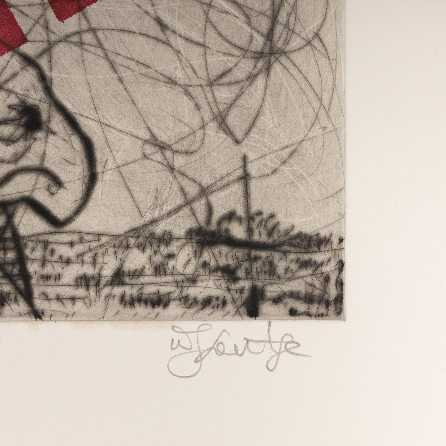 Nose #22 - Surrealist Print by William Kentridge