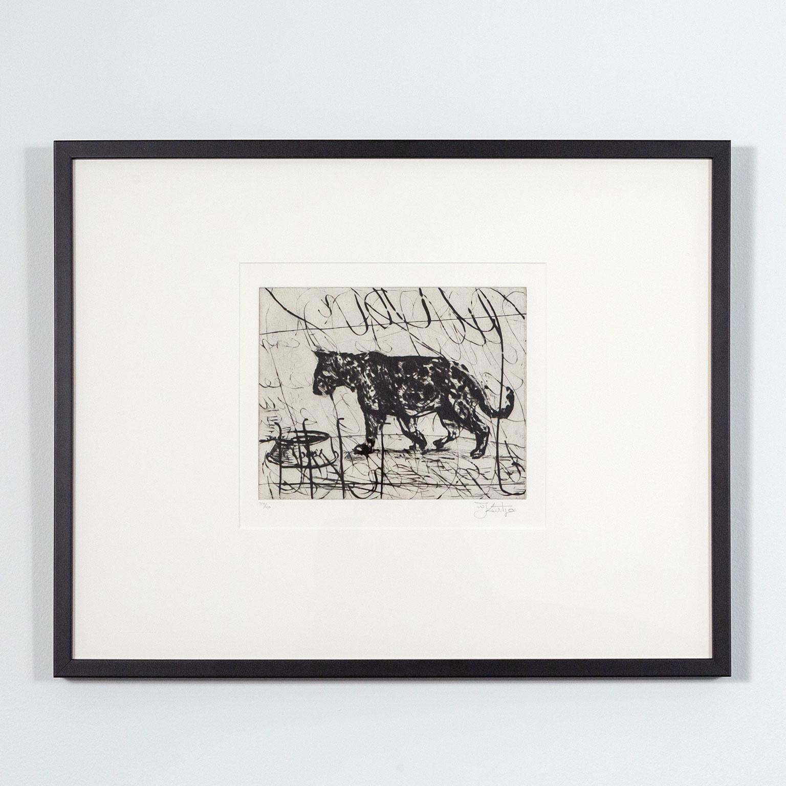 William Kentridge Animal Print - Pacing Panther