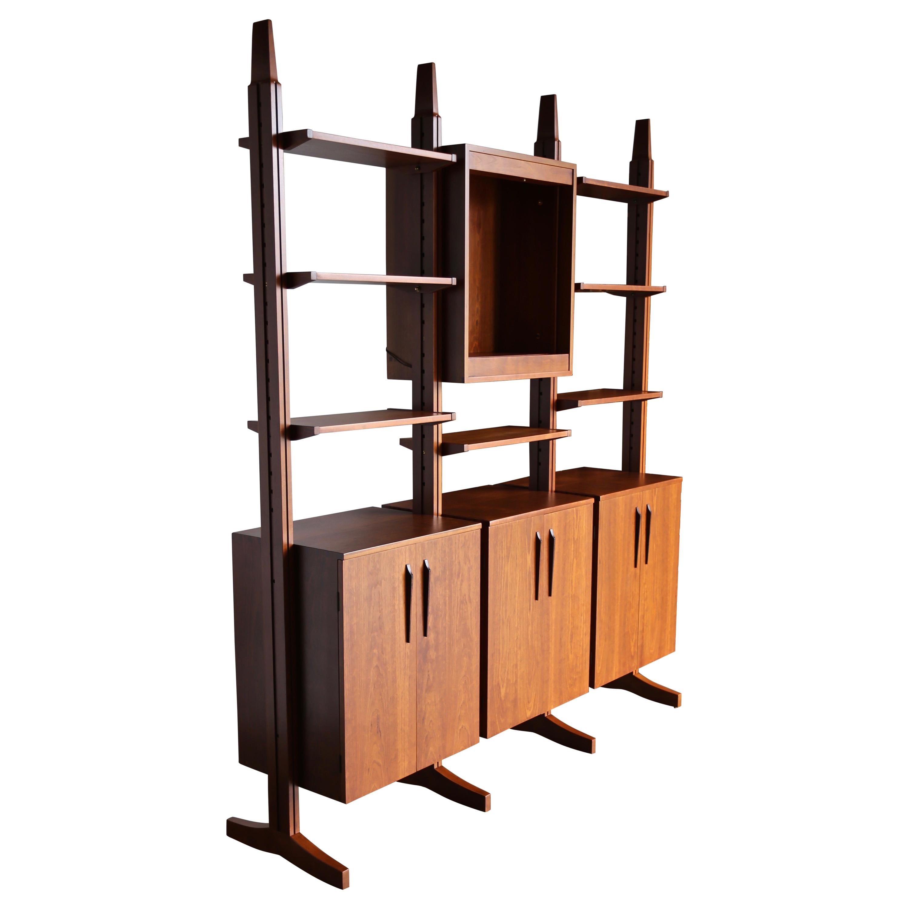 William Ketelle Handcrafted Freestanding Wall Unit, 1971