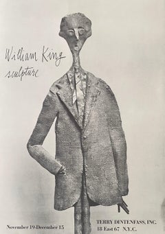 Poster litografico d'epoca William King Terry Dintenfass Gallery NYC