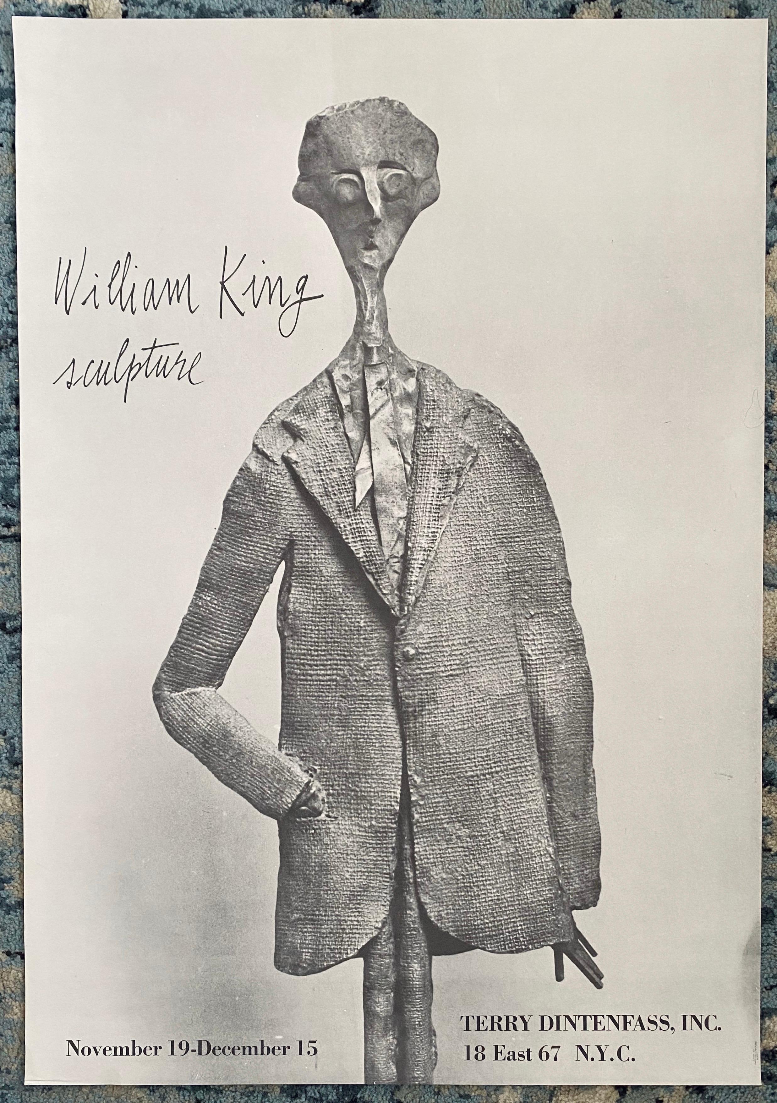 Sculptor William King is widely renowned for his signature flattened and stilt-legged figures, gesturing dramatically. Humorous and rife with social commentary, his work first offered an alternative to Abstract Expressionism in the 1950s, then to