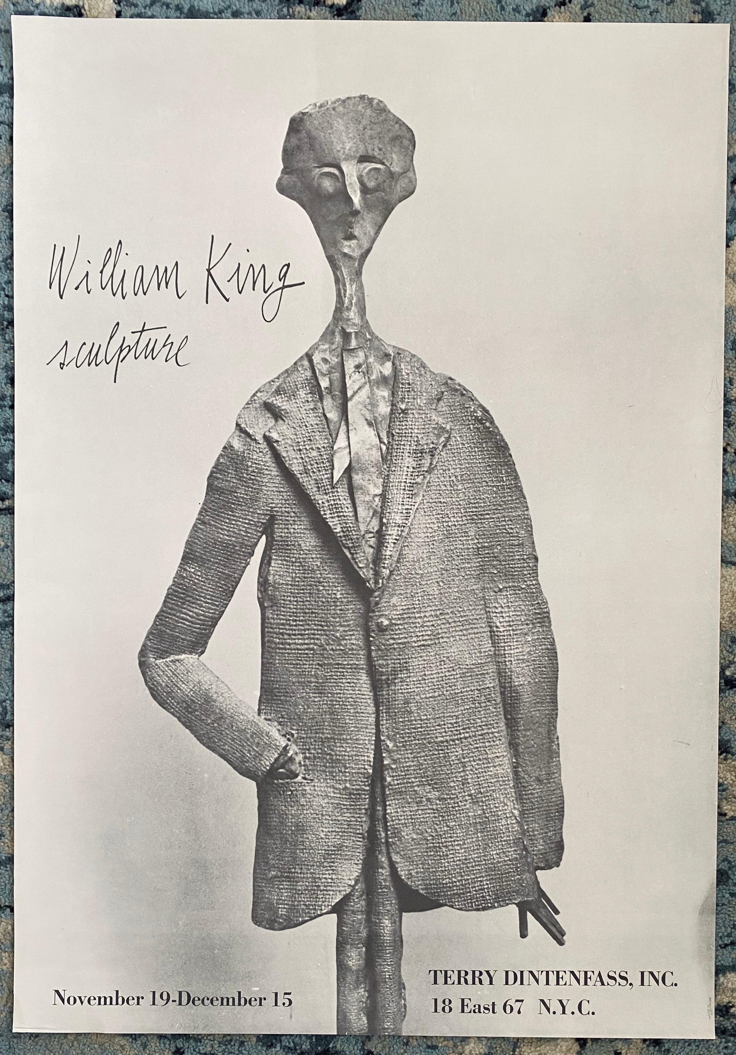 Poster litografico d'epoca William King Terry Dintenfass Gallery NYC - Print di William King (b.1925)