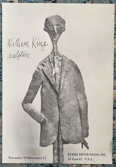 Poster litografico d'epoca William King Terry Dintenfass Gallery NYC