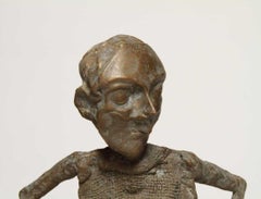 1960 Pop Art Scultura unica in bronzo fuso Americana Folk Art William King