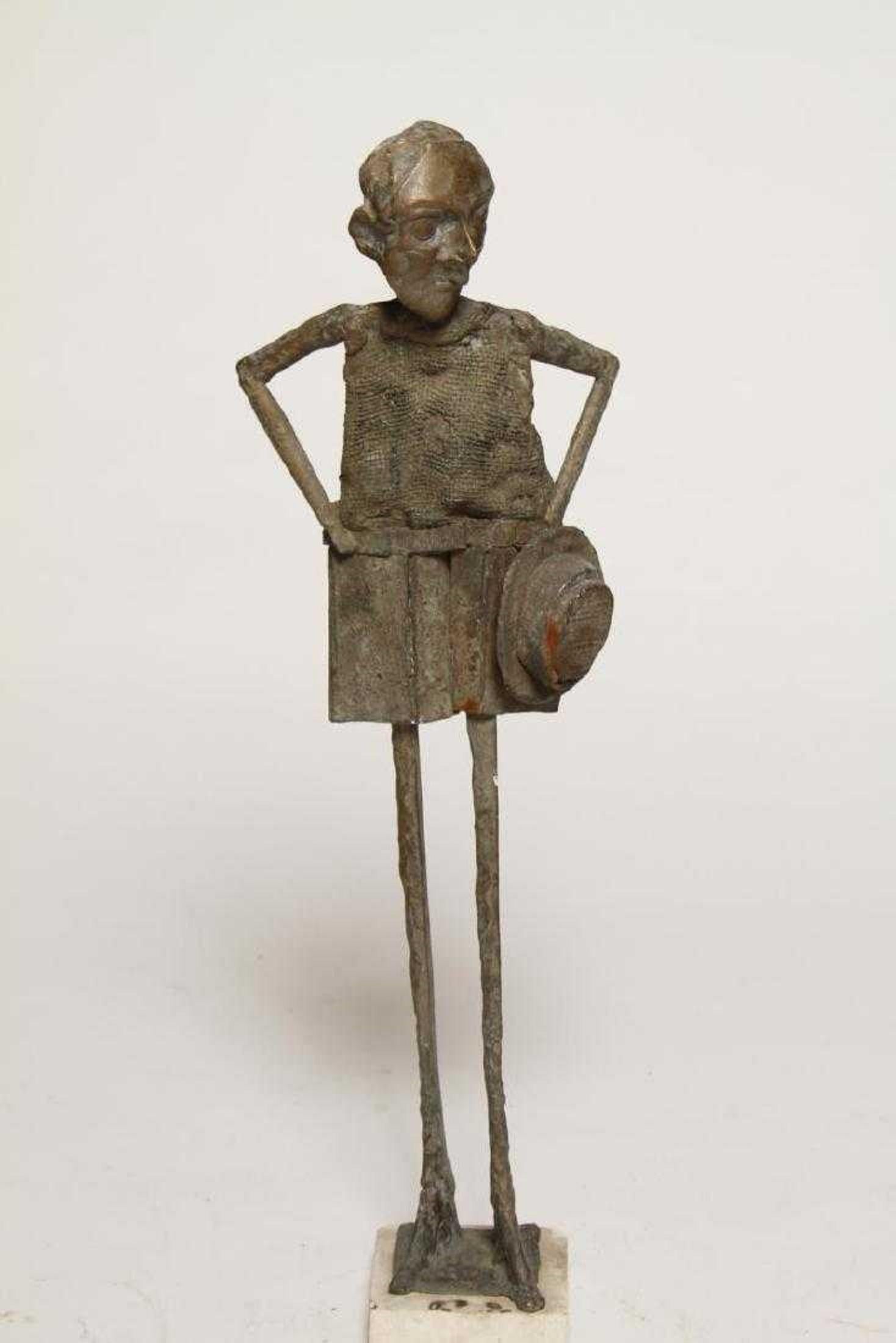 William King (b.1925) Figurative Sculpture - 1960s Pop Art Unique Cast Bronze Sculpture Americana Folk Art William King
