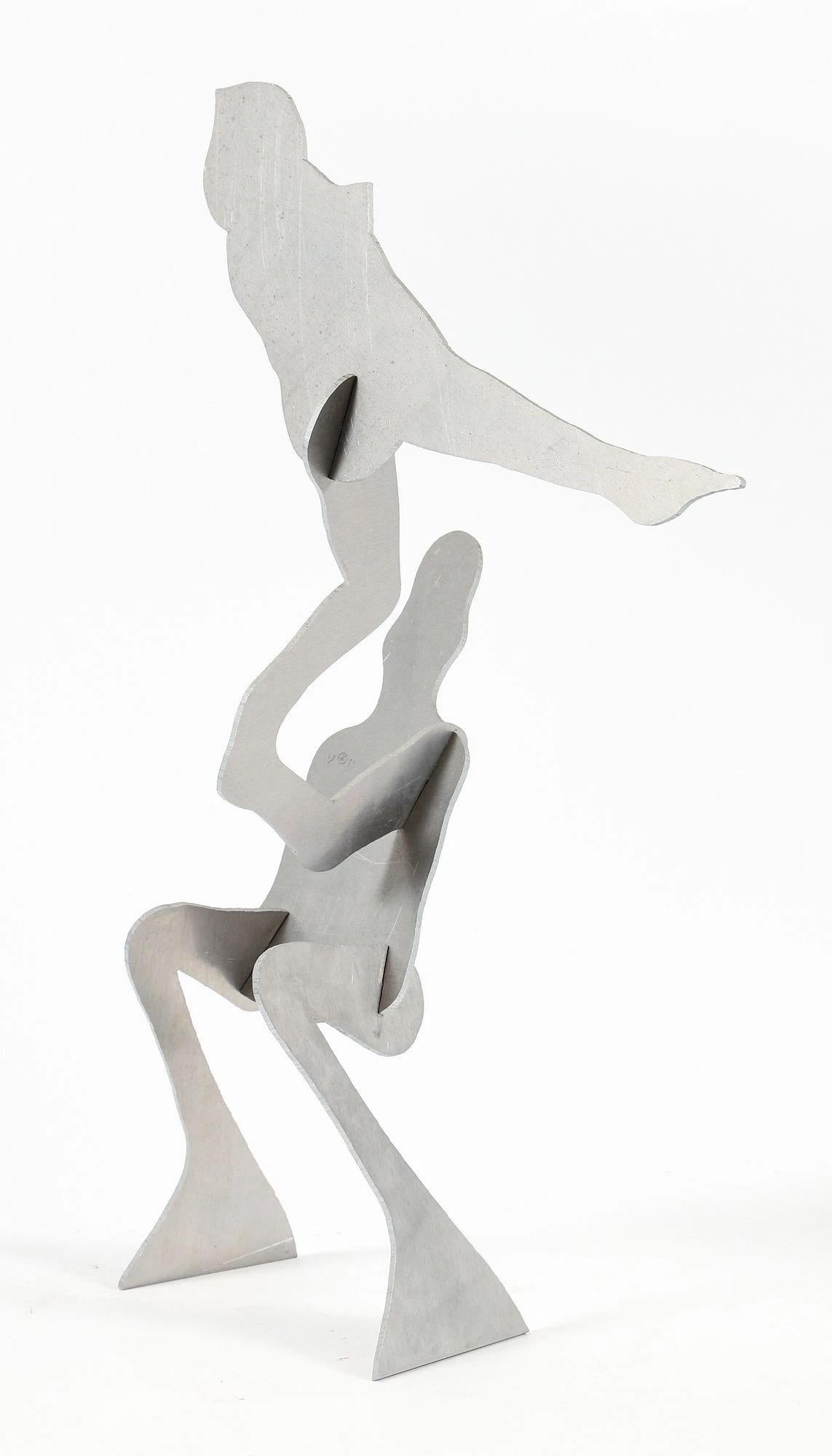 William King (b.1925) Abstract Sculpture - 1970s Steel Modernist Abstract Kinetic Puzzle Sculpture "The Test" William King