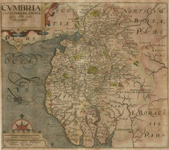 William Kip (fl.1598-1610) after Saxton (1540-1610) - 1637 Engraving, Cumbria