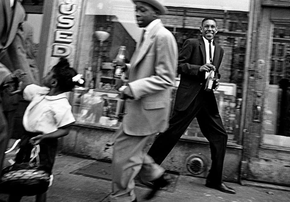 Horsing around with Pepsi, Harlem, New York, 1955