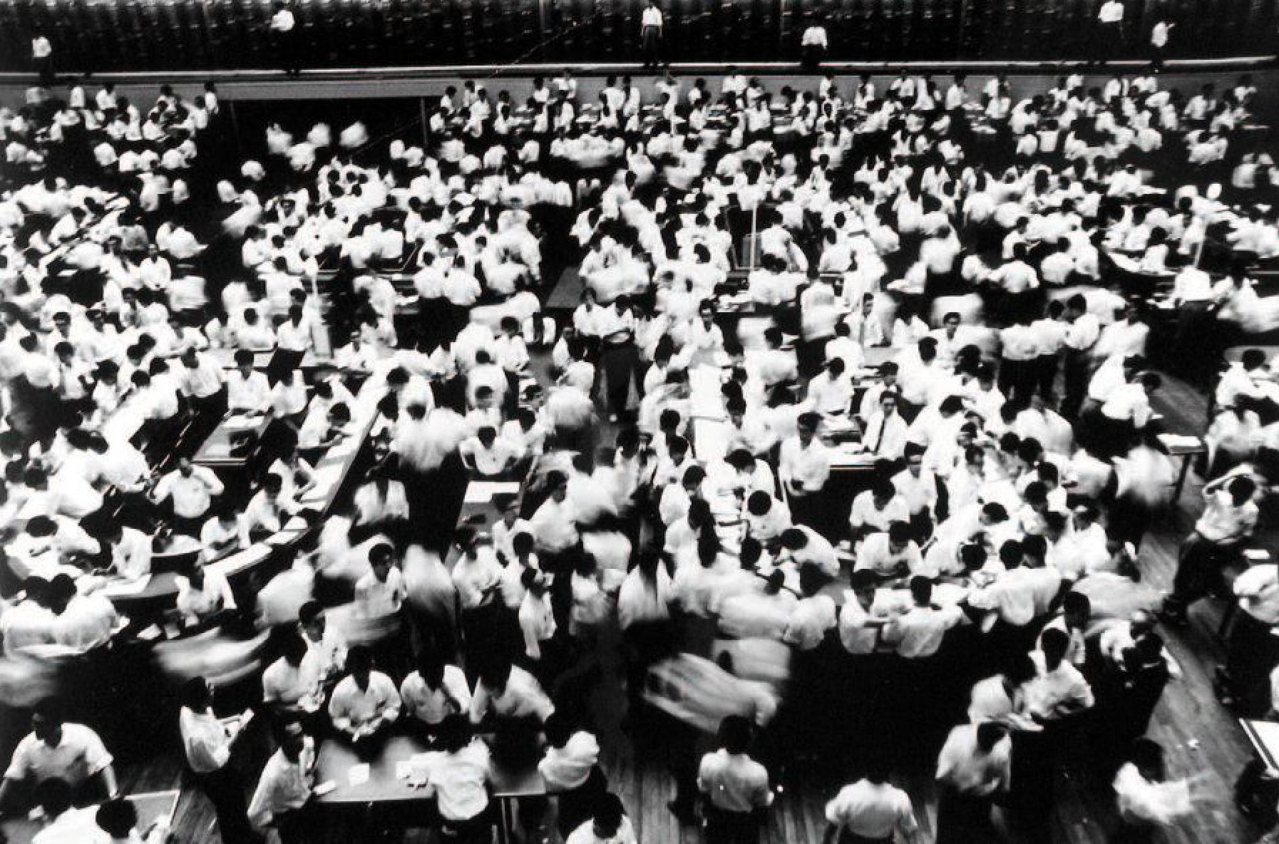 William Klein Black and White Photograph - Tokyo Stock Exchange, 1961