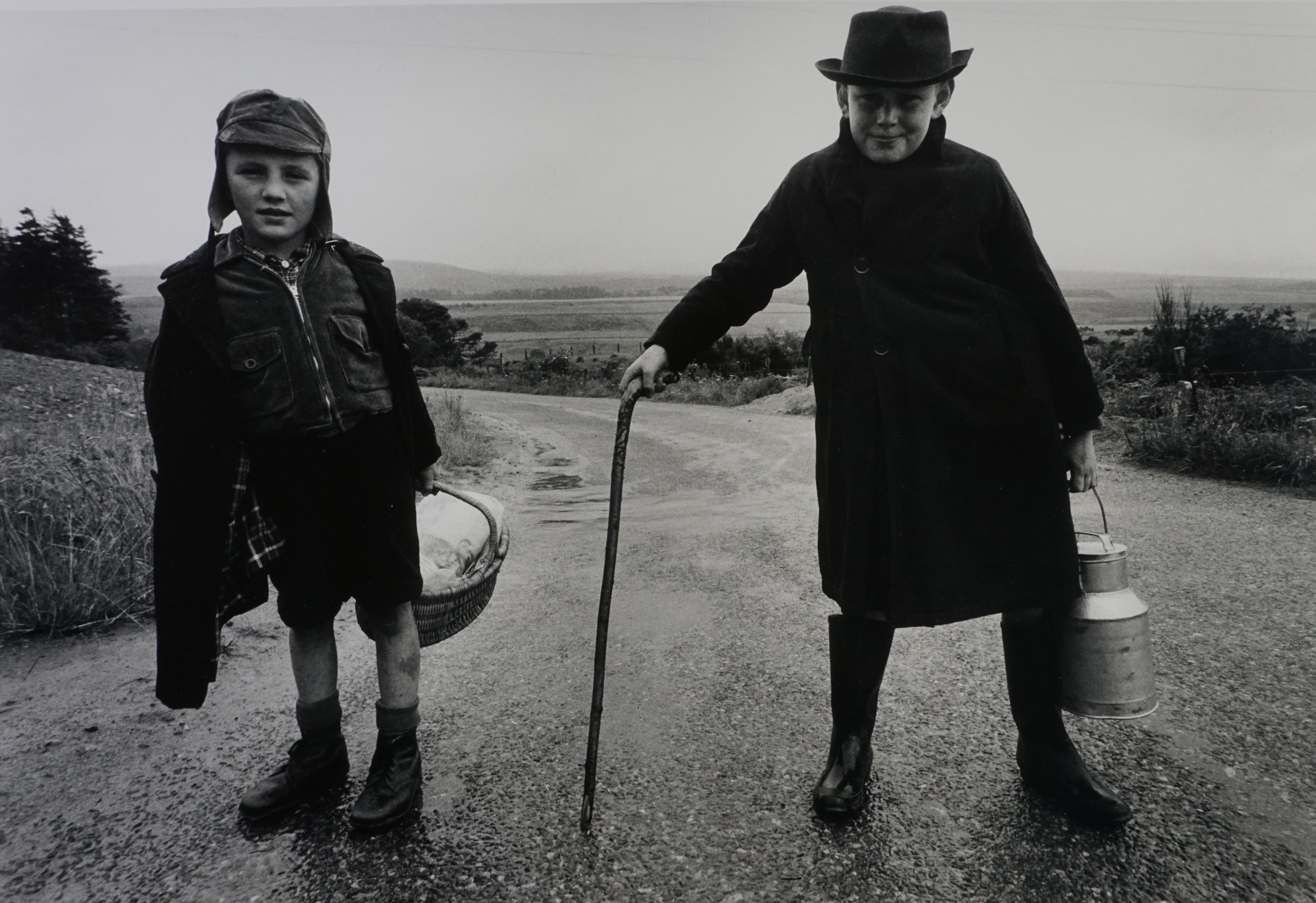William Klein Black and White Photograph - Two Boys near Inverness, 1963