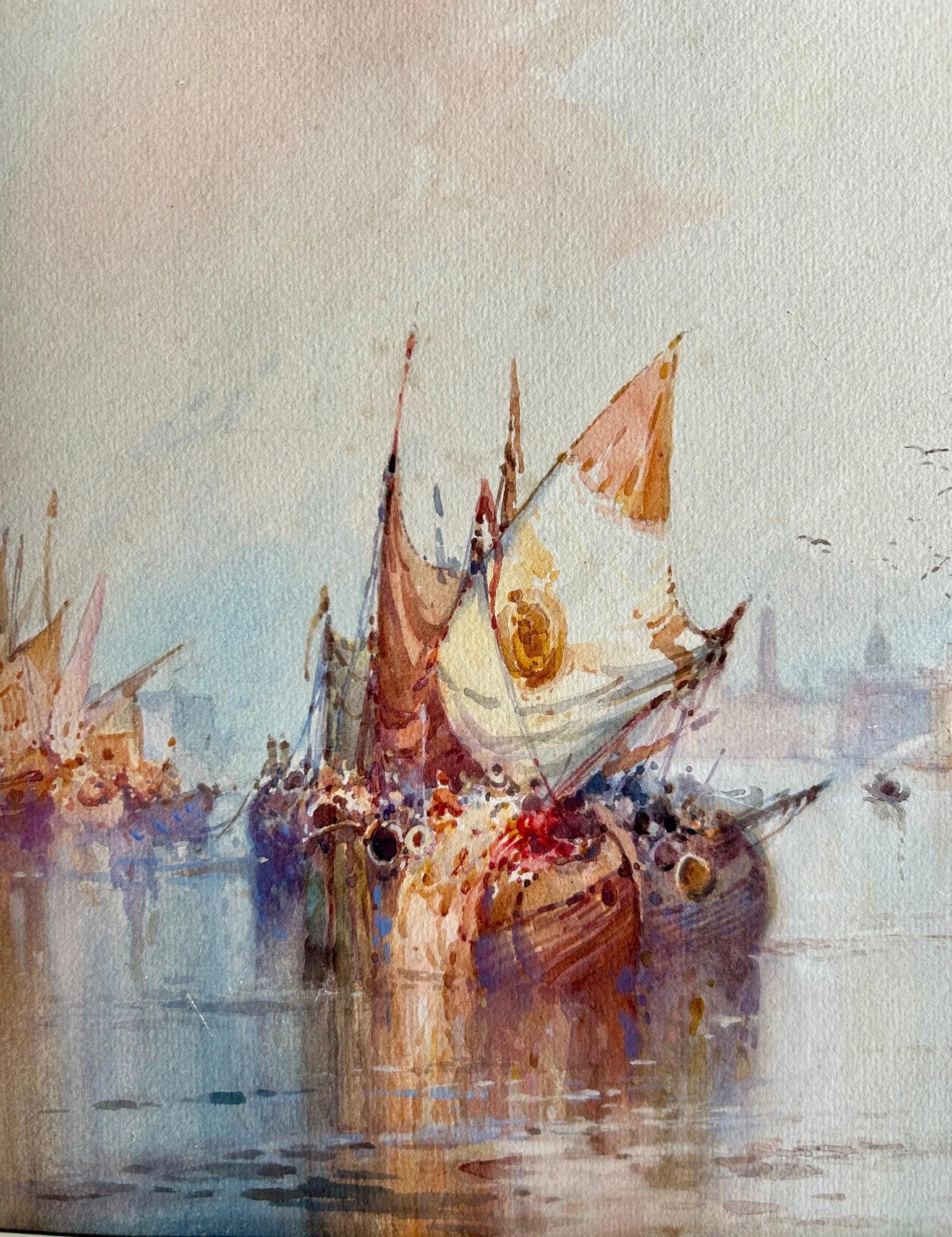 Edwardian William Knox - Fine Watercolour Of Grand Canal Venice For Sale