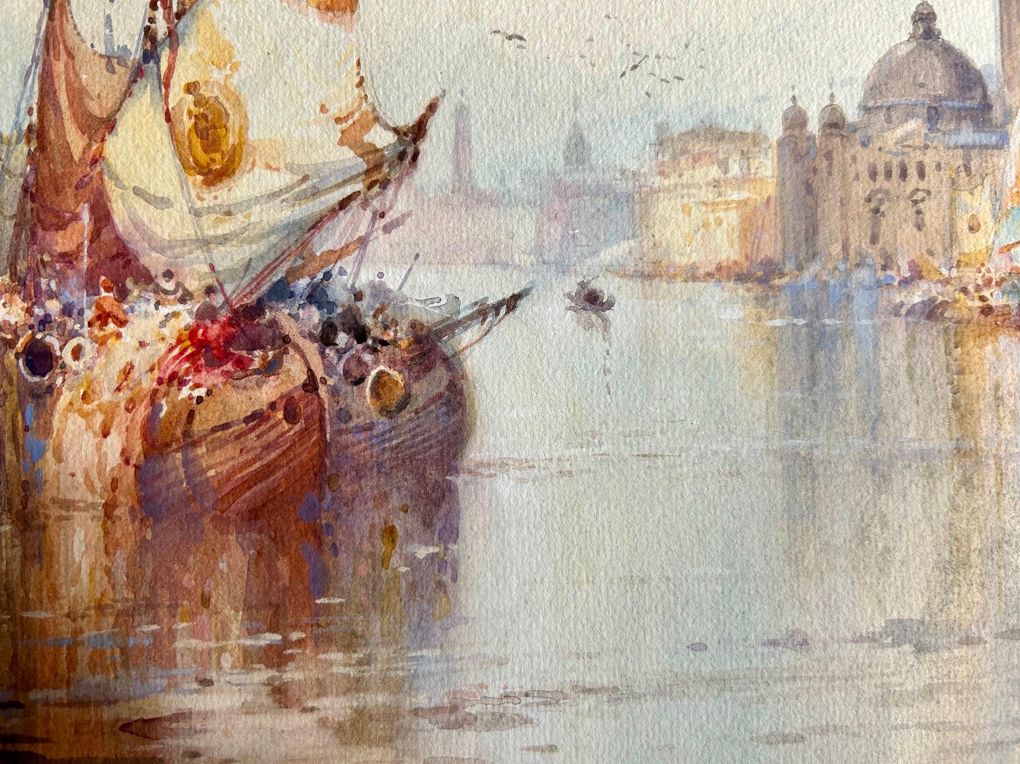 William Knox - Fine Watercolour Of Grand Canal Venice In Good Condition For Sale In Pewsey, GB