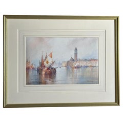 William Knox - Fine Watercolour Of Grand Canal Venice