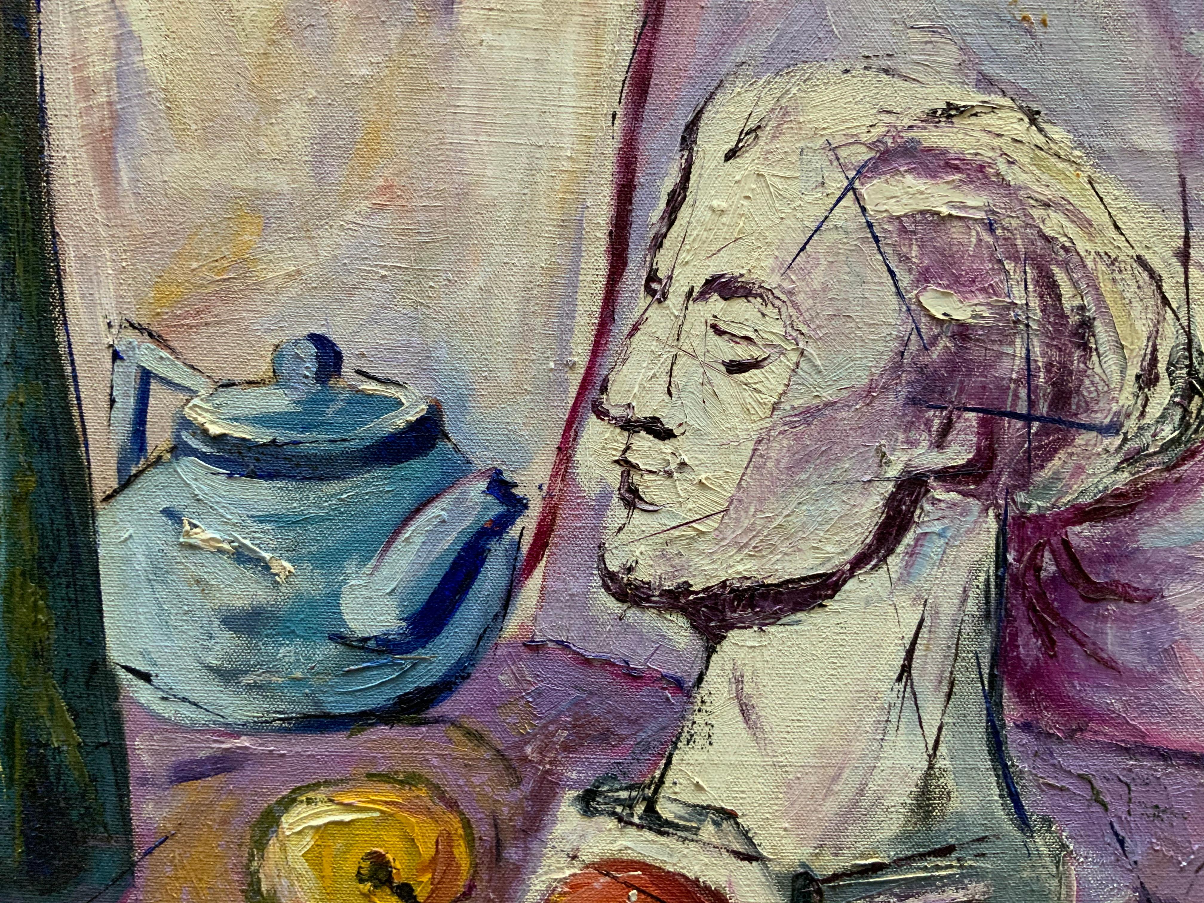 Mid-20th Century William Krasnoborski Still Life No. 2 Purple Painting