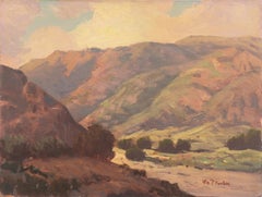 „Californien-Sonnenuntergang, Flieder und Rose“, Palm Springs, Golden Gate Exhibition, LACMA