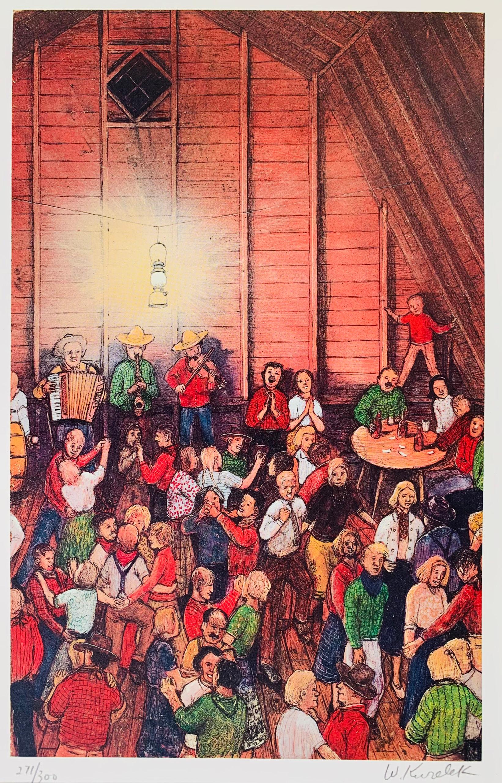 The Barn Dance - Print by William Kurelek