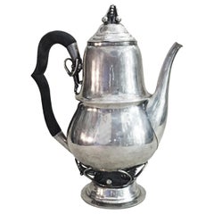 Vintage William L. deMatteo, Mid-Century Modern Sterling Silver Coffee Kettle, ca. 1950s