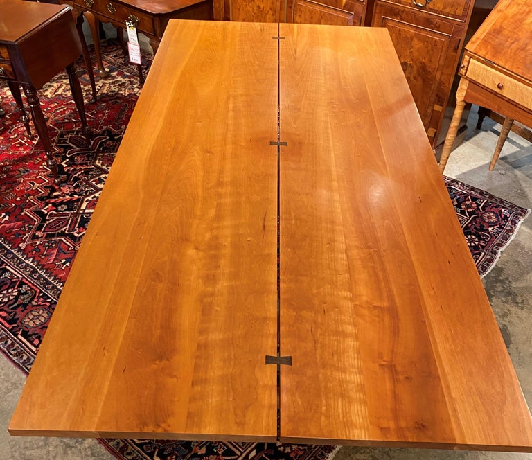 Arts and Crafts William Laberge Vermont Cherry Arts & Crafts Style Dining Table with Six Chairs For Sale