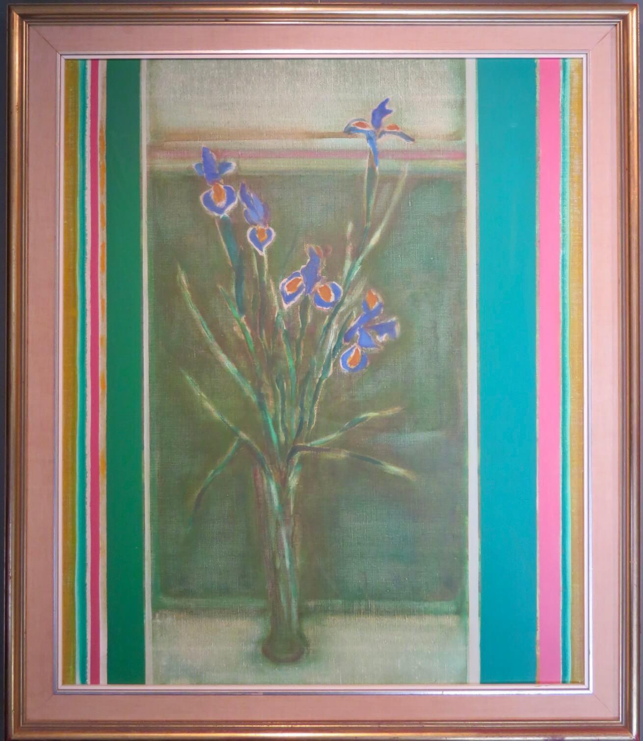 Nature morte de fleurs, peinture à l'huile impressionniste écossaise colorée, c.C.1970