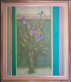 Scottish Colourful Impressionist Oil Painting Still Life Of Flowers c.1970s