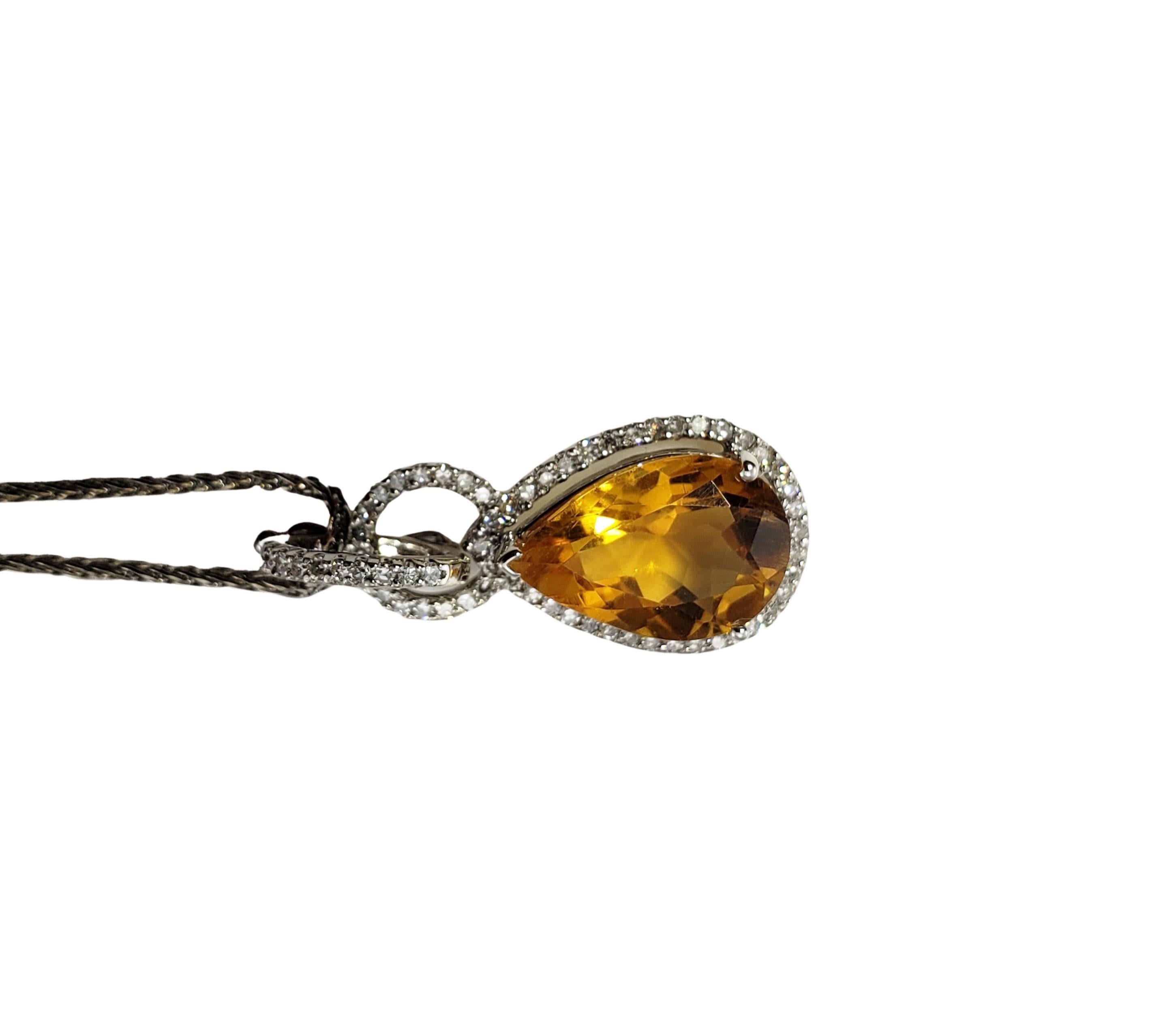 William Lam & Co. Halskette aus 14 Karat Gelbgold mit Citrin und Diamanten (Tropfenschliff) im Angebot