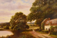 Peinture à l'huile de William Langley « A Tranquil Day in the Country »