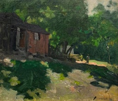 Fisherman's Home, New Hope School, Impressionist Landscape, Oil on Canvas