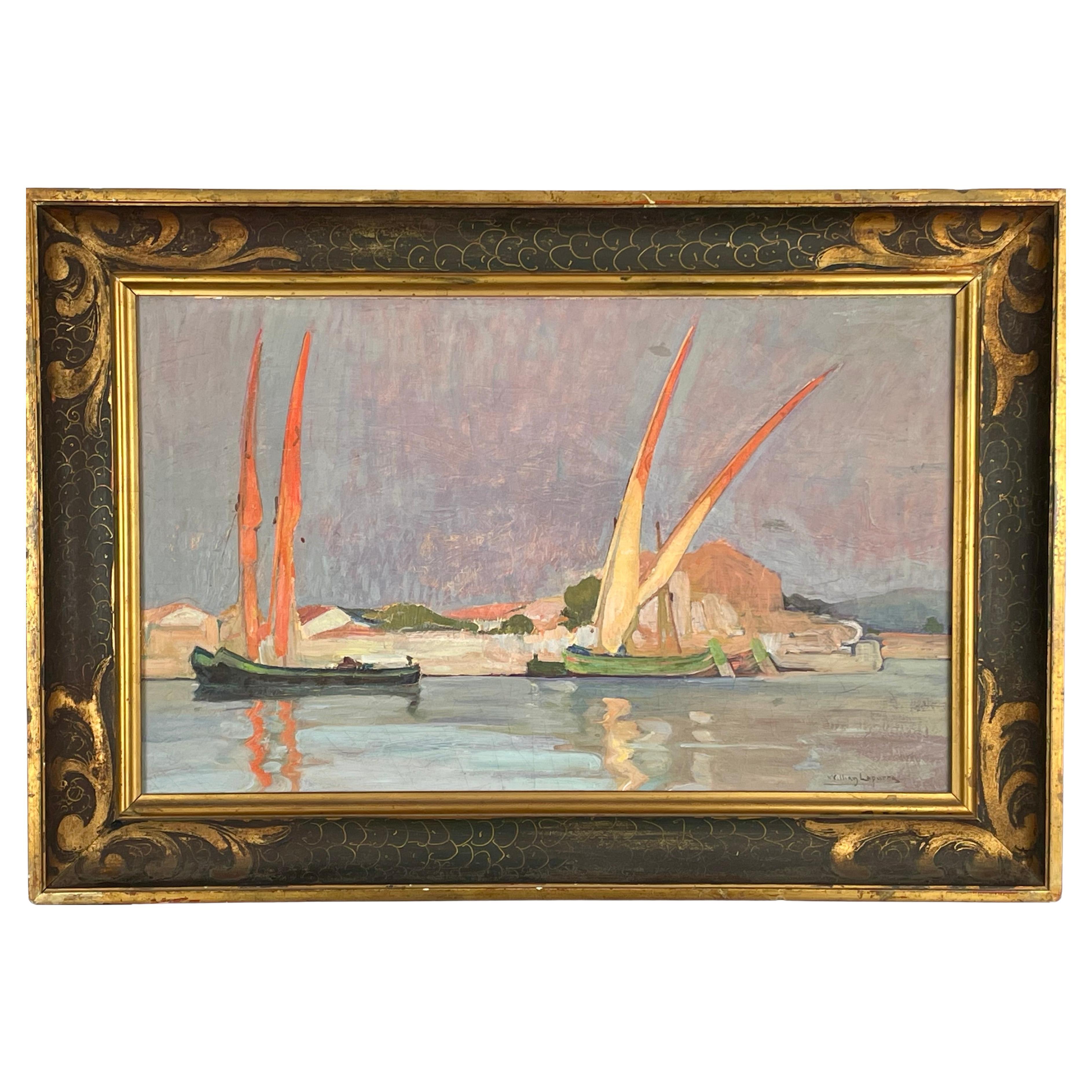 William Laparra, French (1873-1920) Oil on Canvas