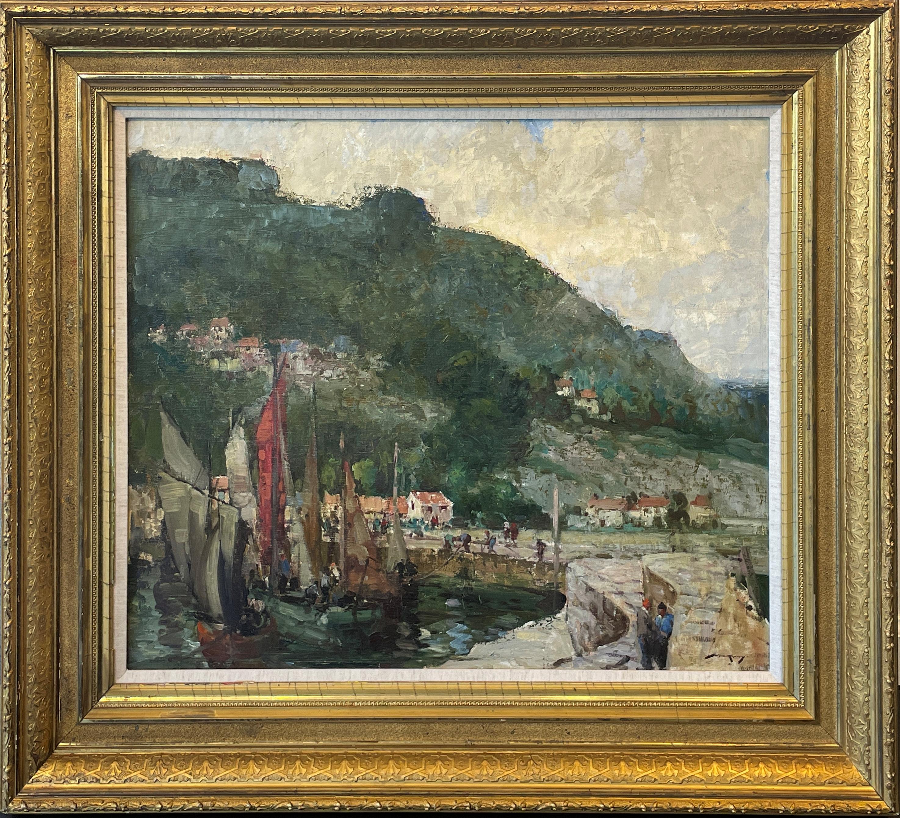 « A Devon Harbor », William Lee Hankey, paysage marin avec bateaux, Angleterre en vente 1
