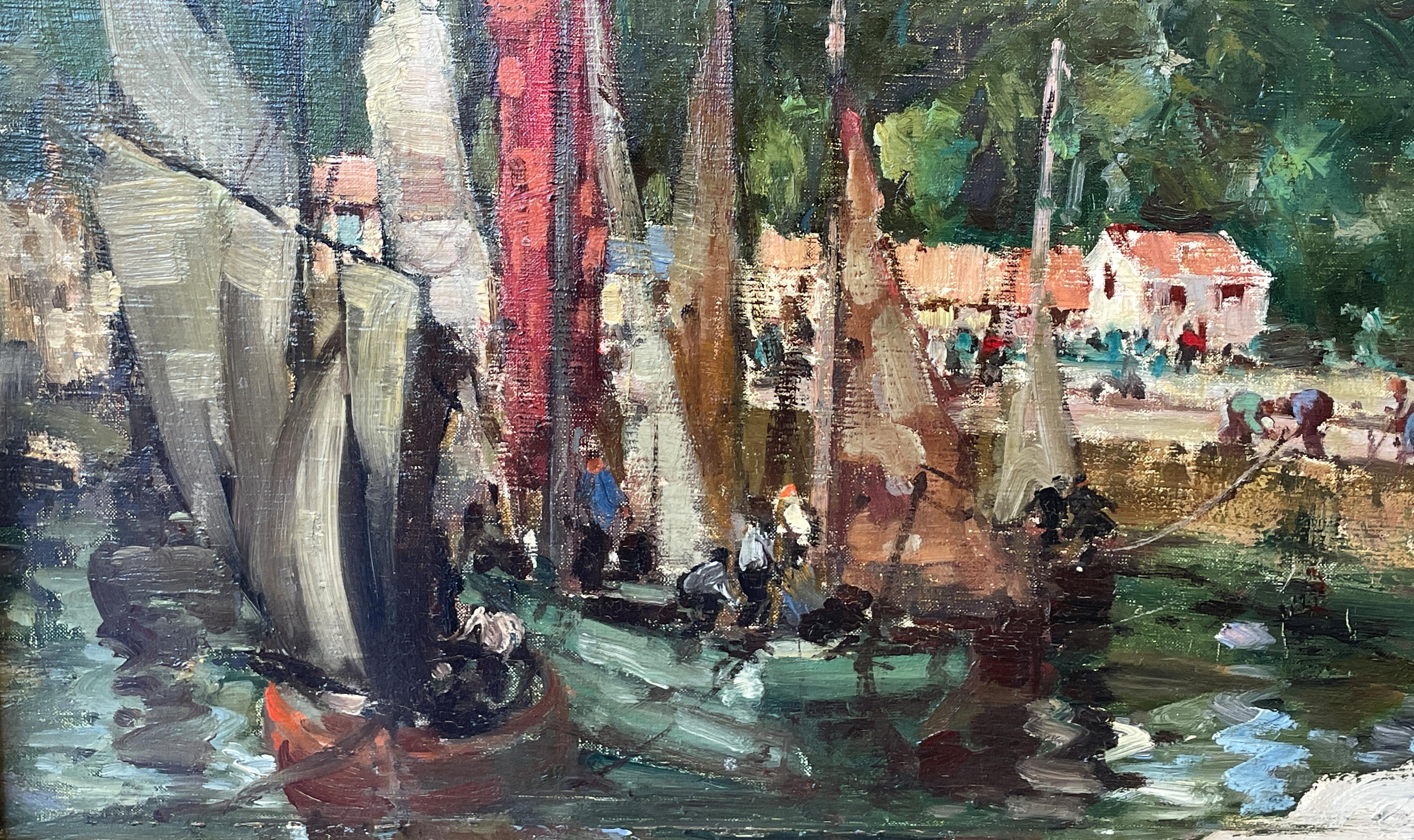 « A Devon Harbor », William Lee Hankey, paysage marin avec bateaux, Angleterre en vente 3