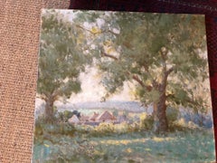 Edwardian Impressionist English Landscape Oil Painting of Findon, Sussex