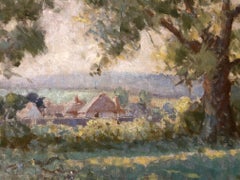 Edwardian Impressionist English Landscape Oil Painting of Findon, Sussex