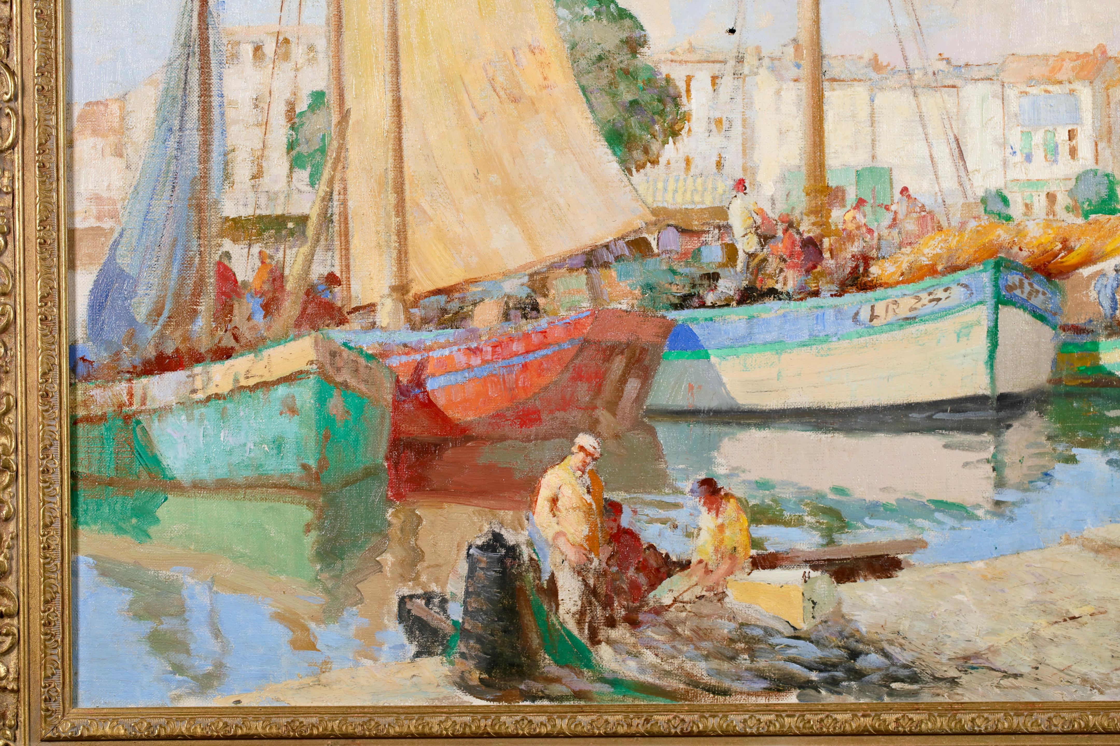 La Rochelle - Postimpressionistische Figuren in Landschaft Öl von William Lee Hankey im Angebot 9