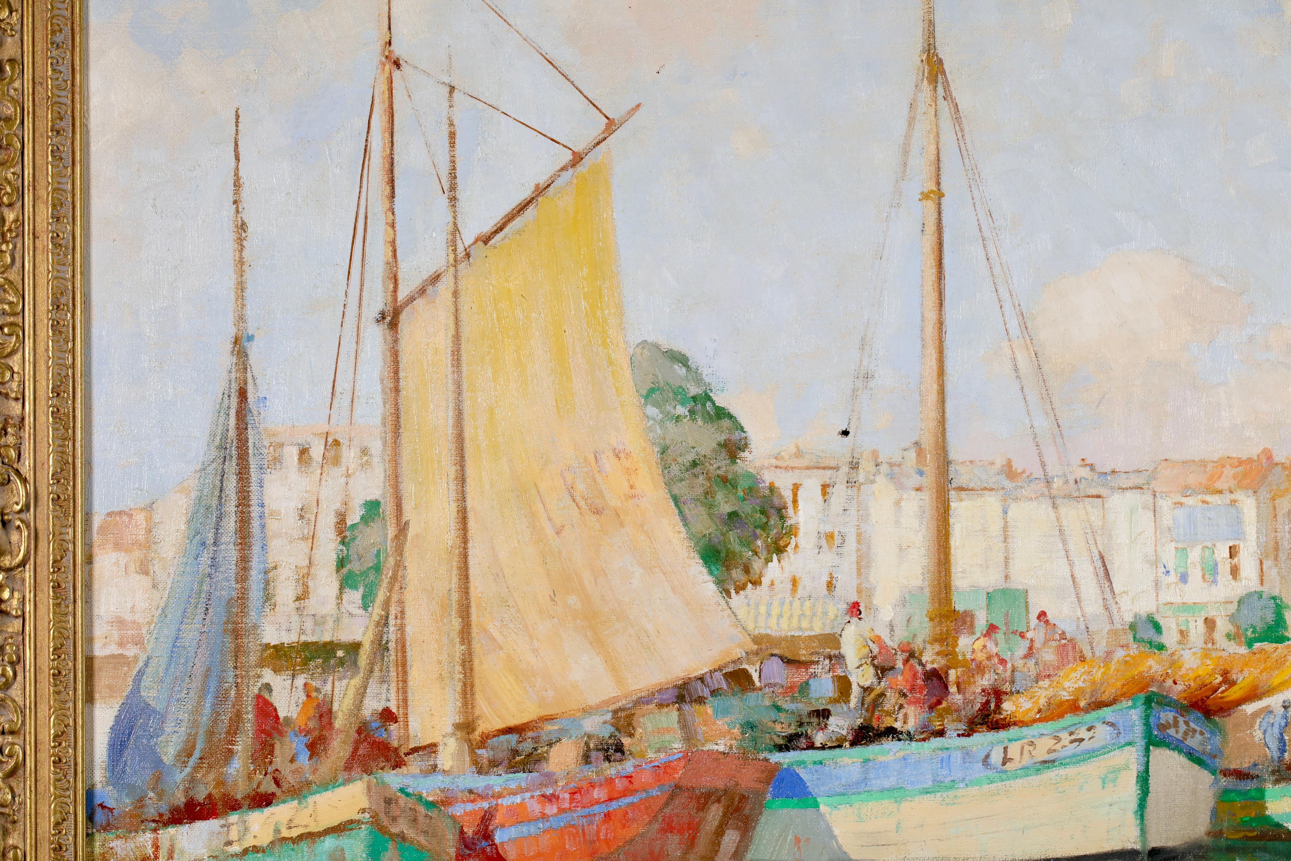 La Rochelle - Postimpressionistische Figuren in Landschaft Öl von William Lee Hankey im Angebot 10