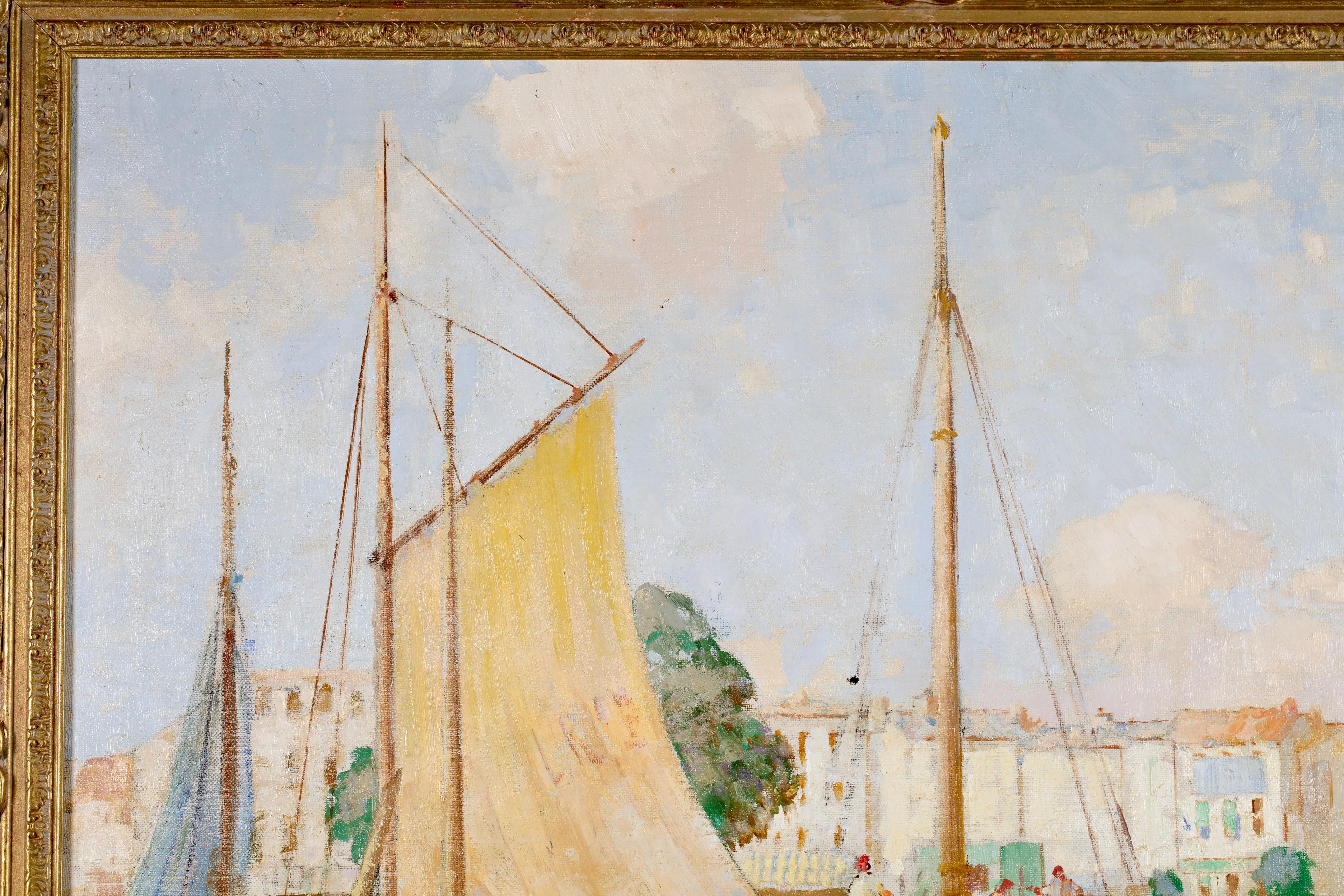 La Rochelle - Postimpressionistische Figuren in Landschaft Öl von William Lee Hankey im Angebot 11