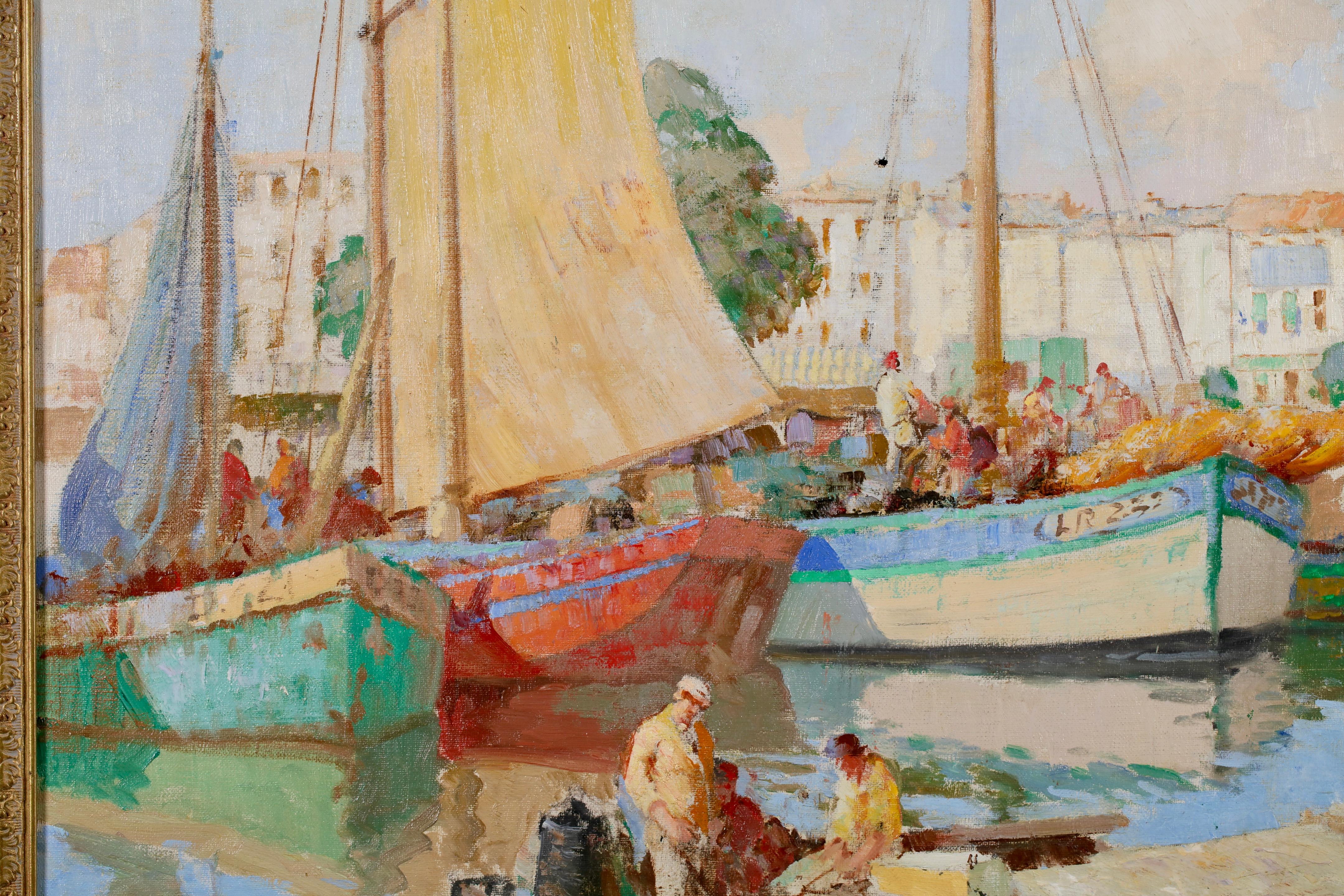 La Rochelle - Postimpressionistische Figuren in Landschaft Öl von William Lee Hankey im Angebot 2