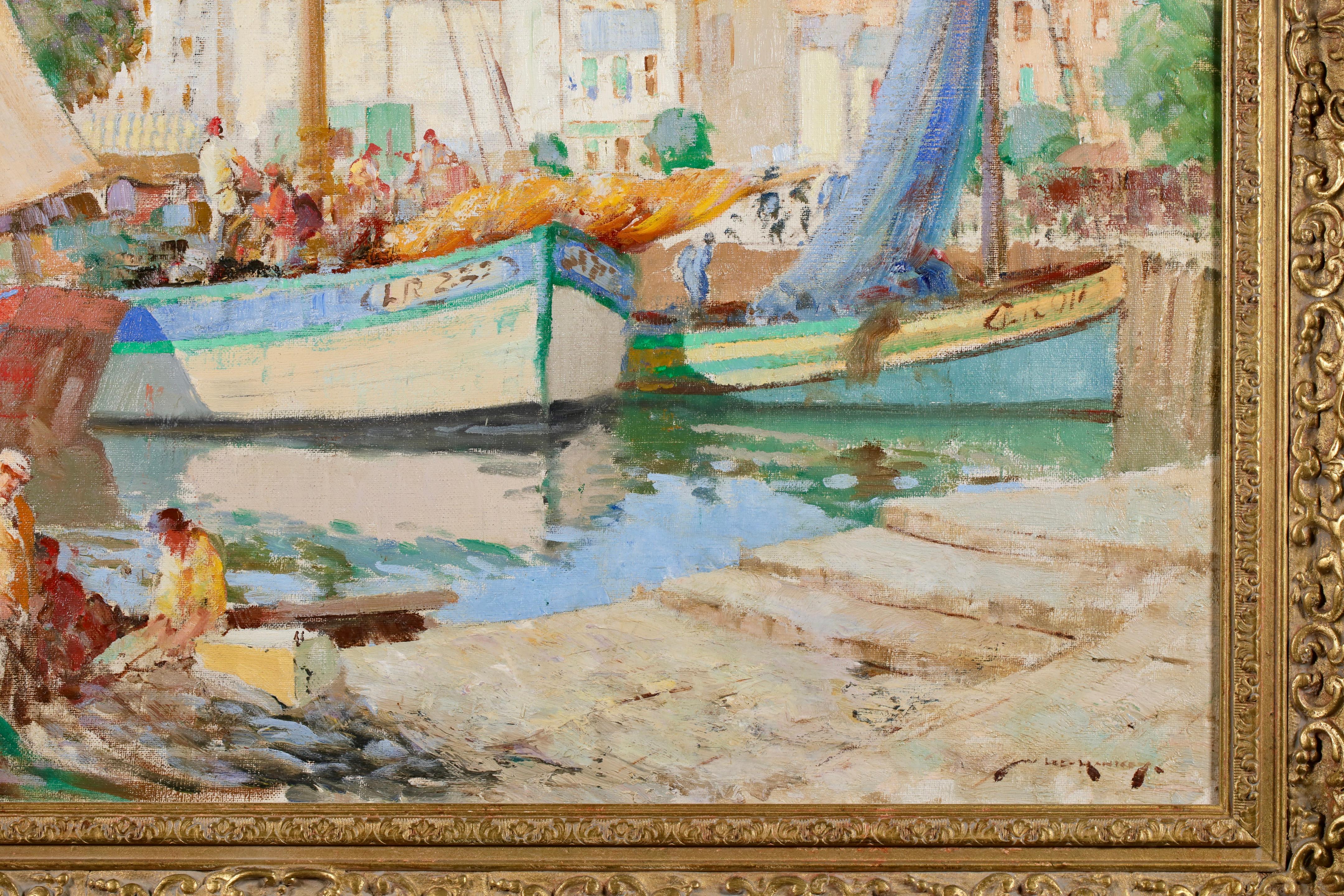 La Rochelle - Postimpressionistische Figuren in Landschaft Öl von William Lee Hankey im Angebot 4