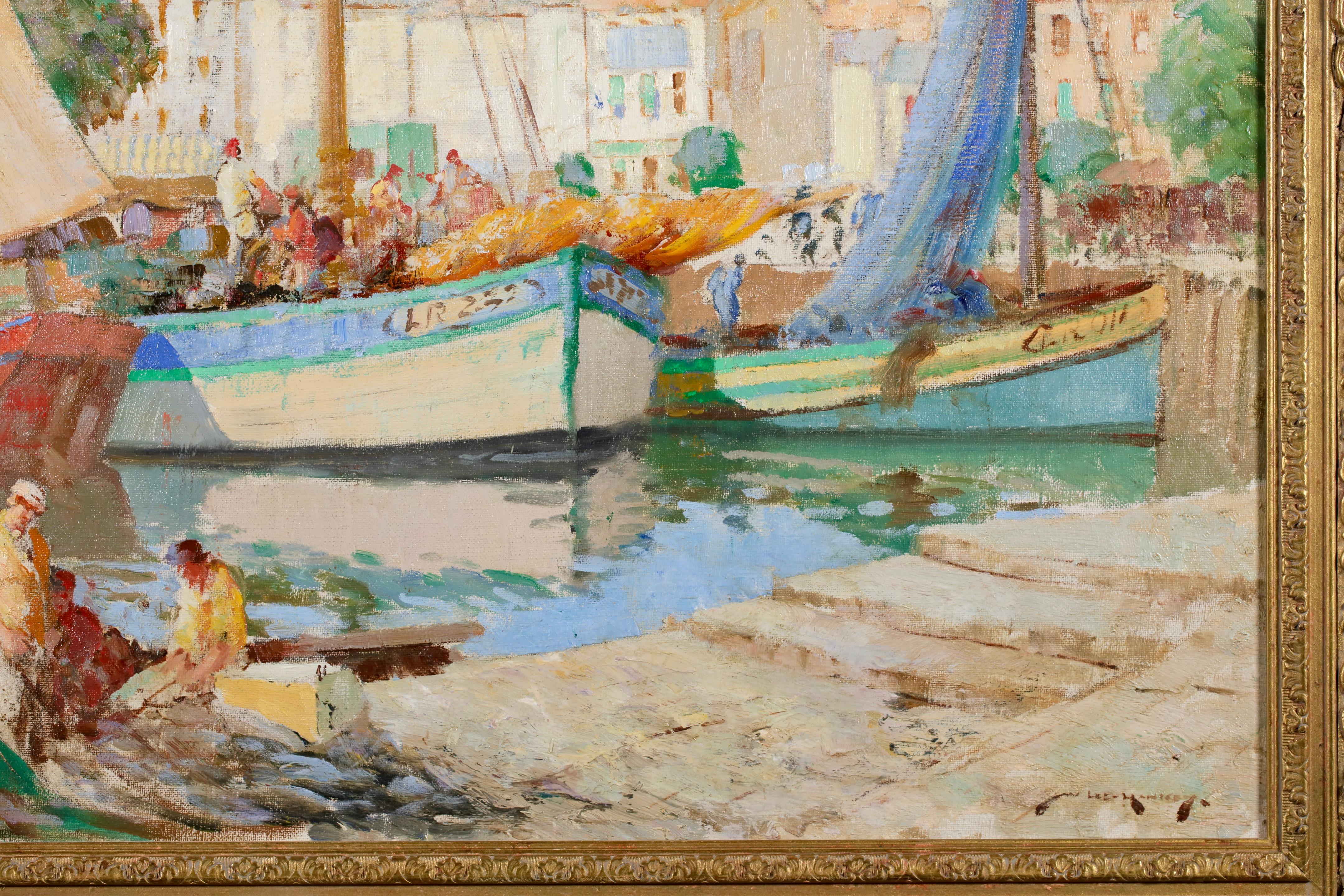 La Rochelle - Postimpressionistische Figuren in Landschaft Öl von William Lee Hankey im Angebot 6