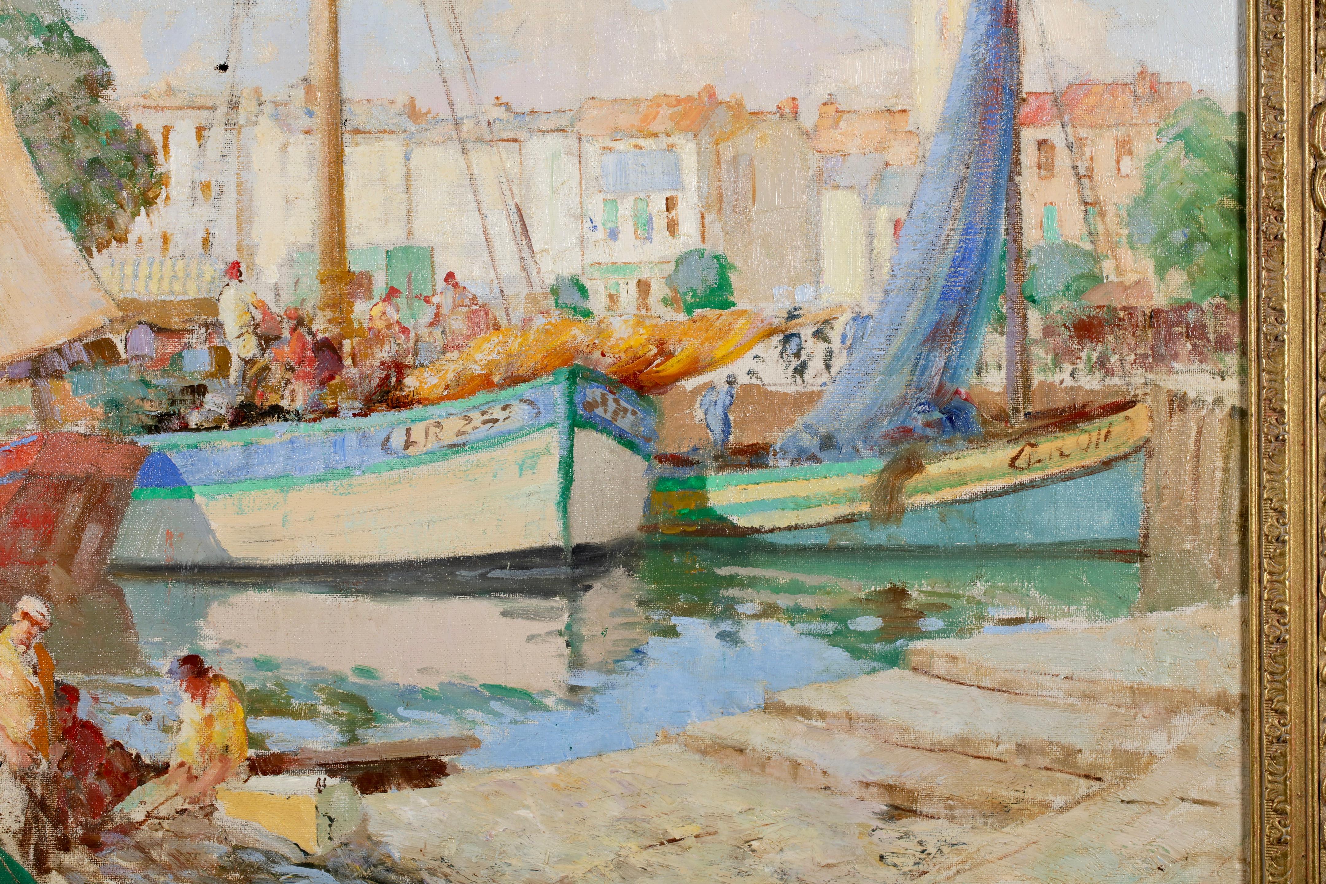 La Rochelle - Postimpressionistische Figuren in Landschaft Öl von William Lee Hankey im Angebot 7