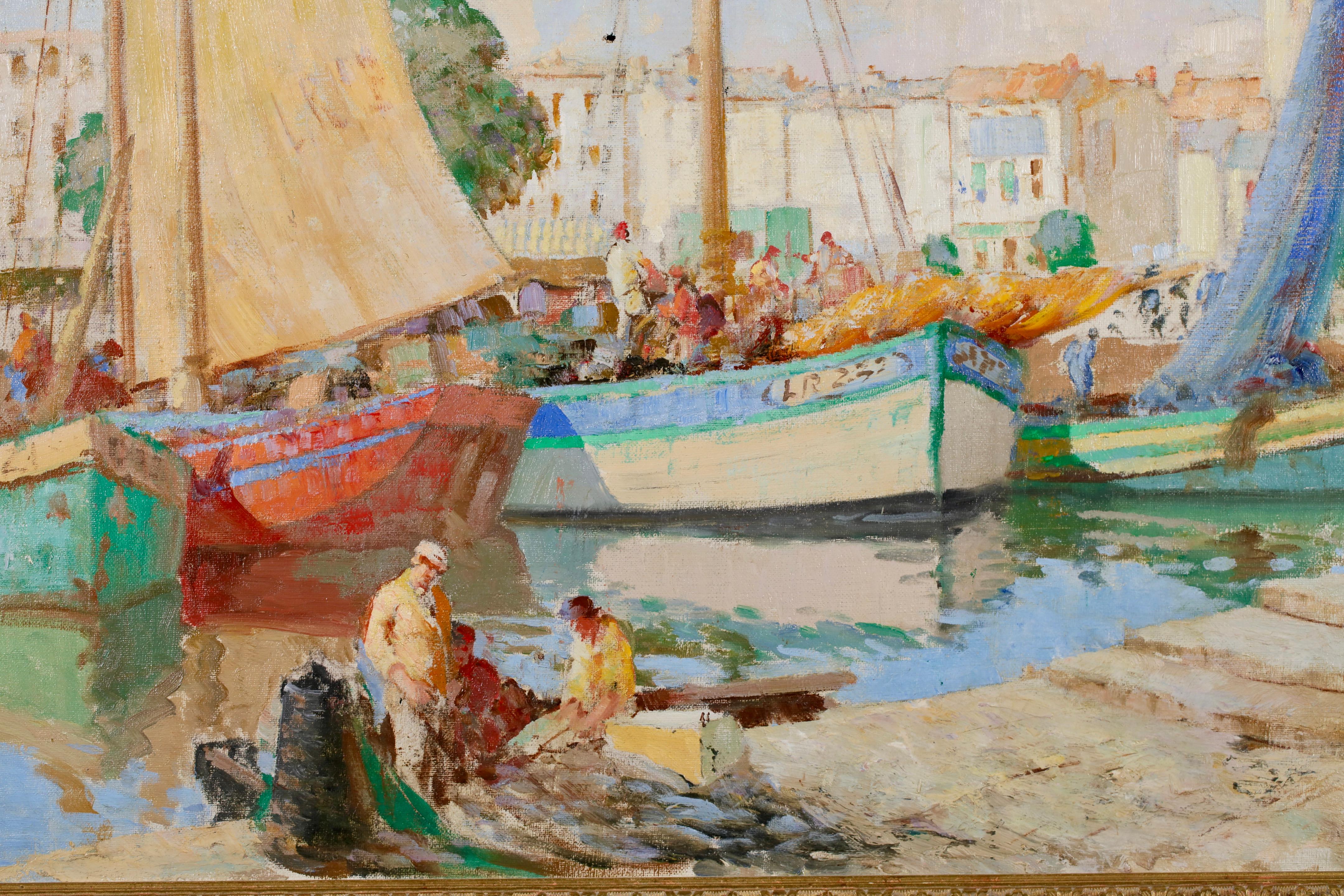 La Rochelle - Postimpressionistische Figuren in Landschaft Öl von William Lee Hankey im Angebot 8