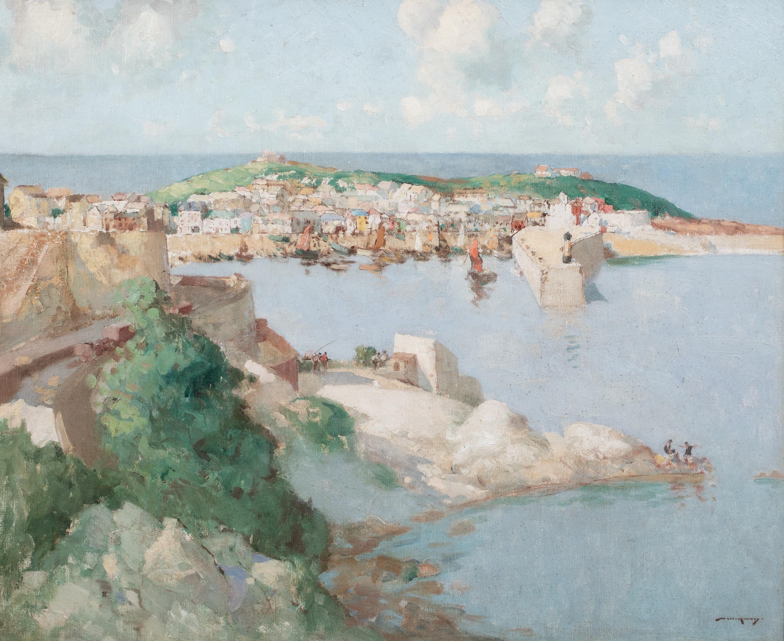 St Ives, principios del siglo XX  por WILLIAM LEE HANKEY (1869-1952)  Grande Principios del siglo XX - Landscape Painting Gris de William Lee Hankey