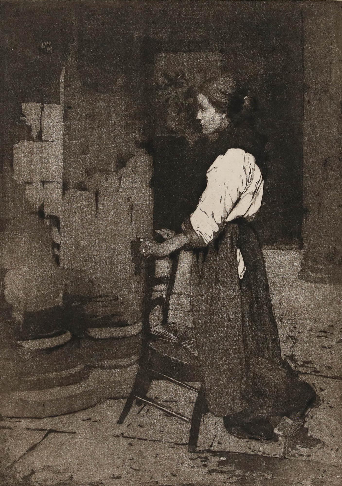 William Lee-Hankey (1869-1952) - Early 20th Century Aquatint, The Darby Prayer - Print by William Lee Hankey