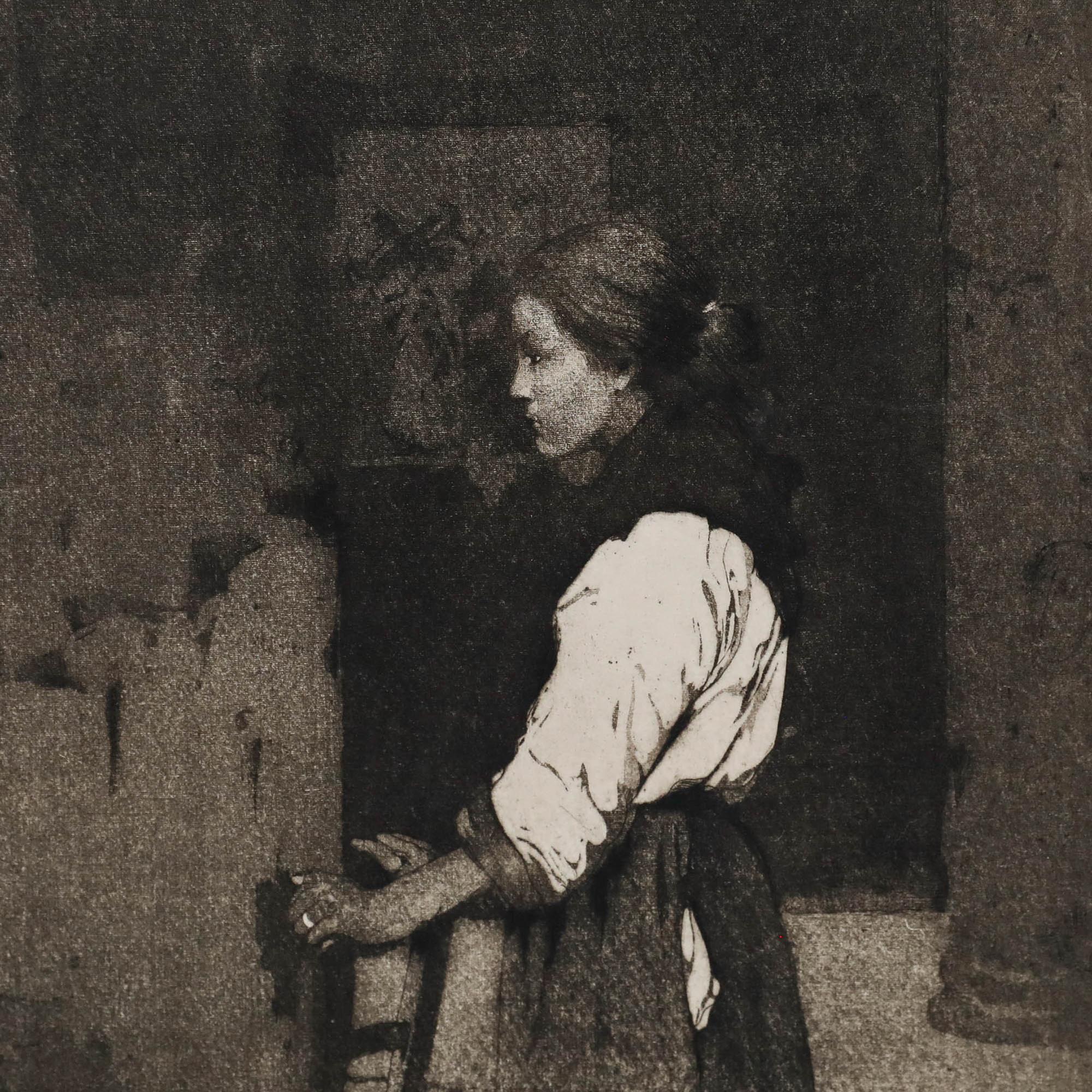 William Lee-Hankey (1869-1952) - Early 20th Century Aquatint, The Darby Prayer - Black Figurative Print by William Lee Hankey