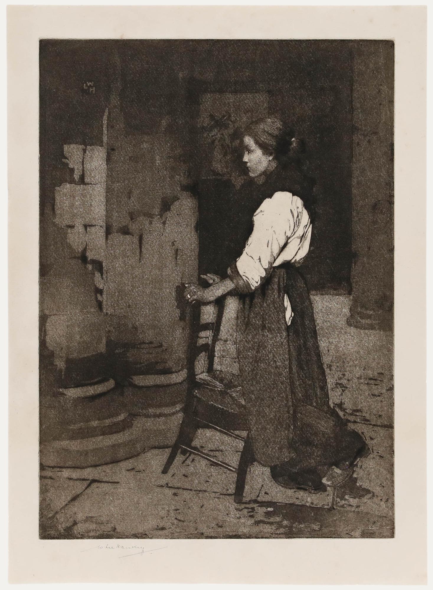 William Lee Hankey Figurative Print - William Lee-Hankey (1869-1952) - Early 20th Century Aquatint, The Darby Prayer