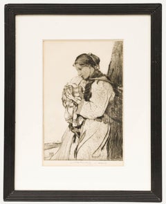 William Lee-Hankey (1869-1952) - Aguafuerte de principios del siglo XX, Madre e hijo