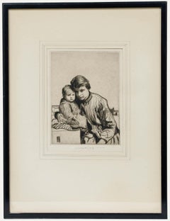 William Lee Hankey (1869-1952) - Framed Etching, Mother & Child